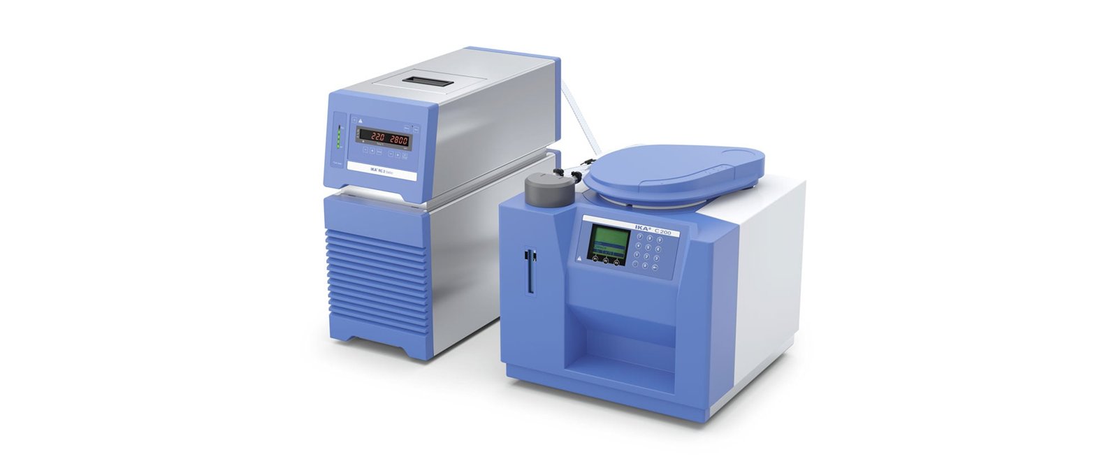 Das C 200 auto Package ermöglicht den Betrieb des C 200 mit komplett automatisiertem Wasserkreislauf und eignet sich speziell für Labore mit niedriger Probenanzahl. 